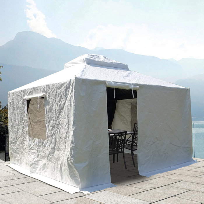 domi outdoor living Universal Winter Cover for Hardtop Gazebos 12x14